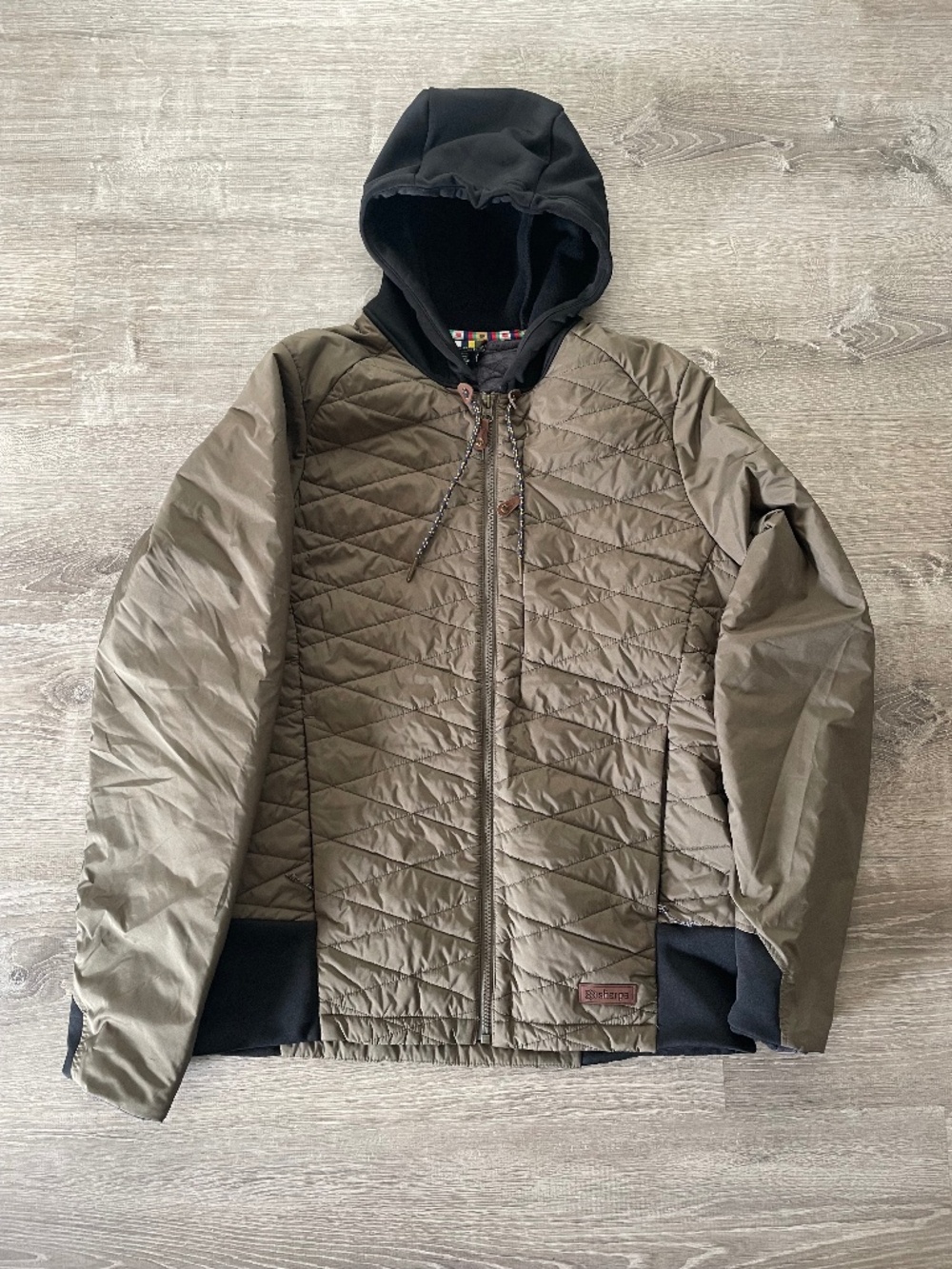 Mens Quilted Hoodie Jacket Size Large
